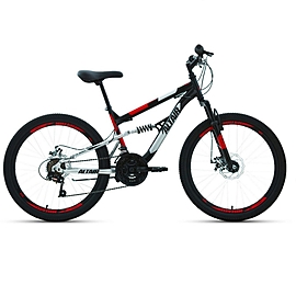 Велосипед ALTAIR MTB FS 24 DISC 24" (2021) (15, Черный/красный)